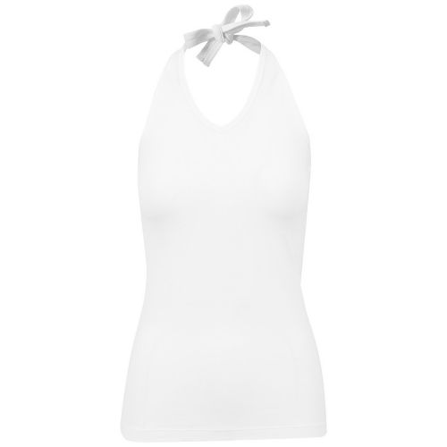Build Your Brand Women's Neck Holder Shirt White